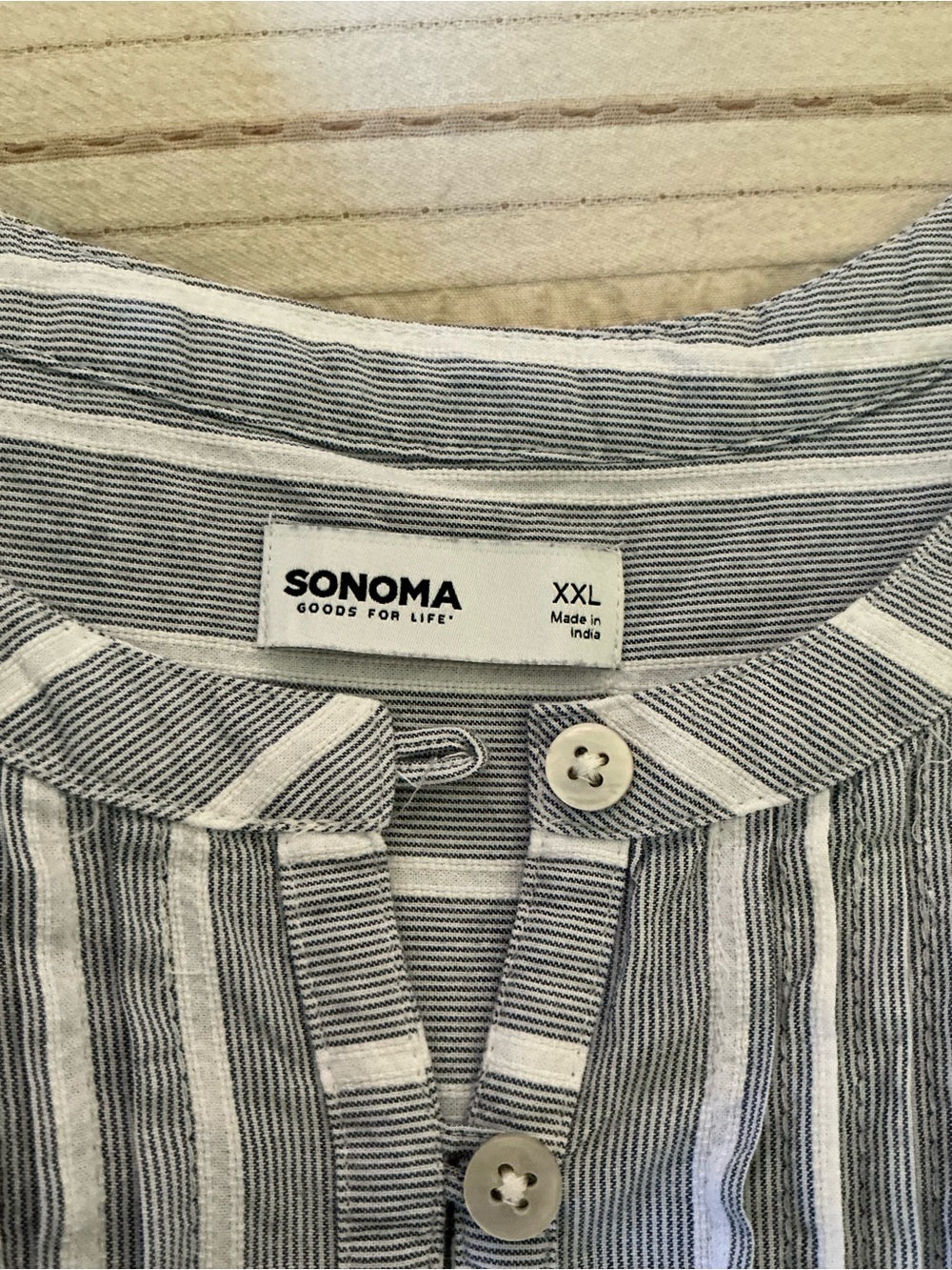 Sonoma Blue and White Striped Midi Dress - Picture 3 of 3
